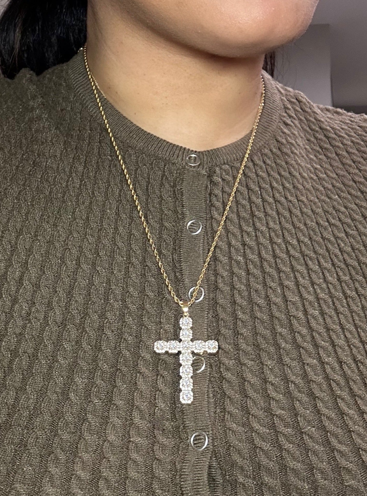 Icy Cross Necklace