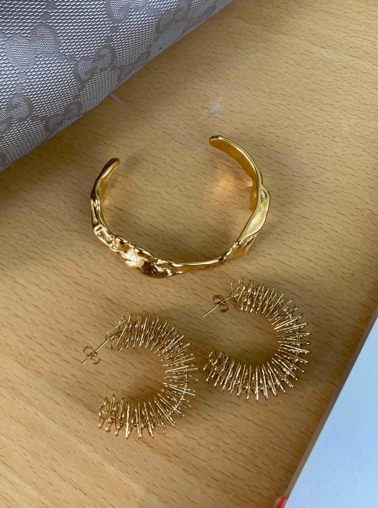 Slinky Gold Hoop Earrings