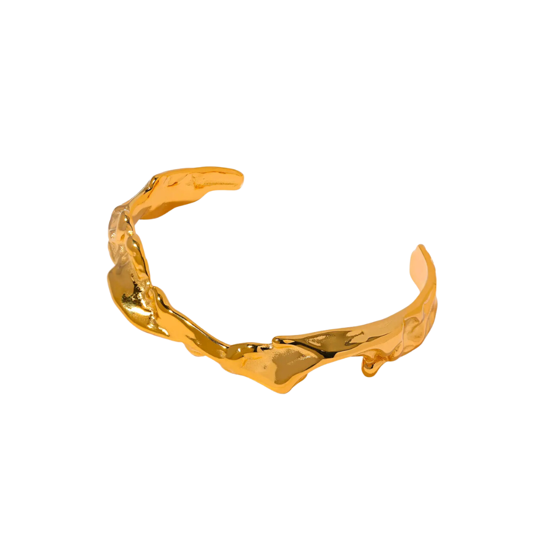 Irregular Gold Cuff Bracelet