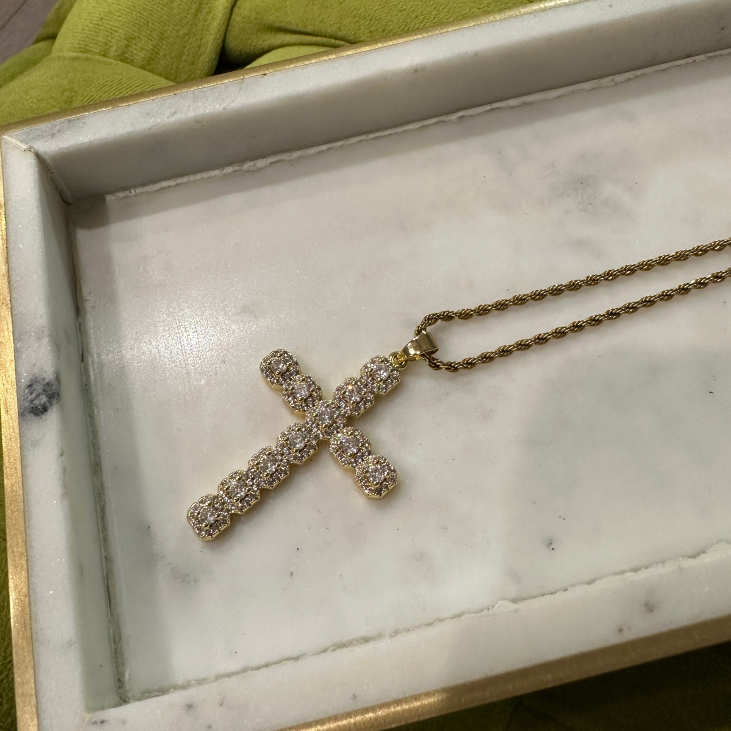 Icy Cross Necklace