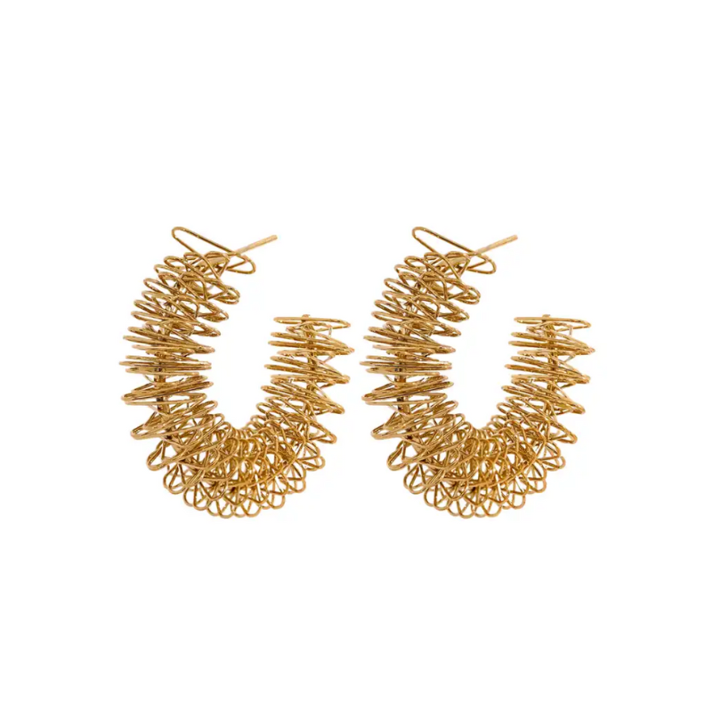 Slinky Gold Hoop Earrings