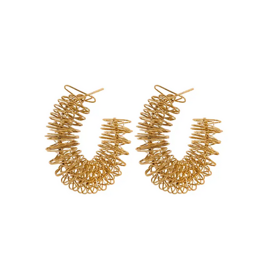 Slinky Gold Hoop Earrings